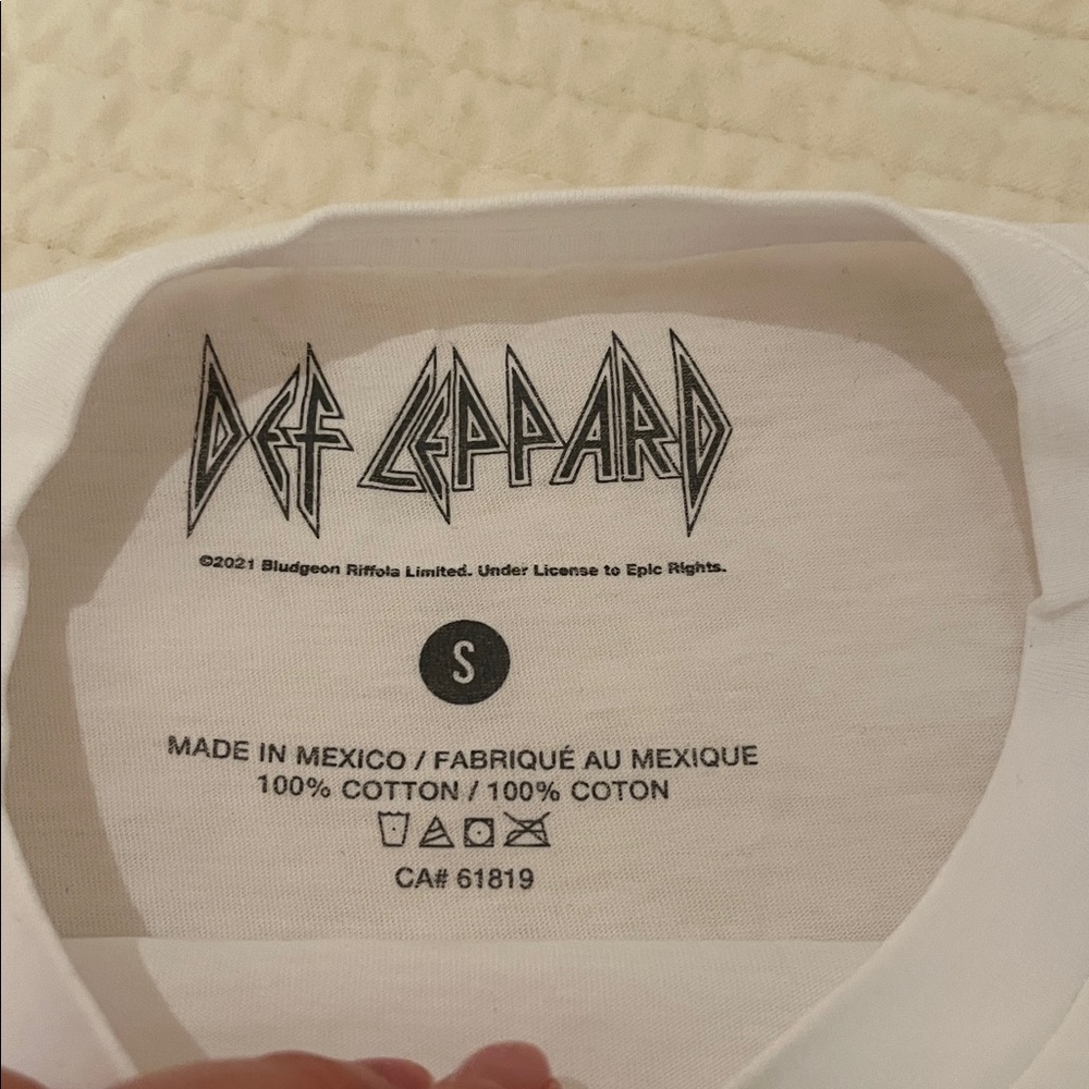 Def Leppard 1983 Tour White T-Shirt Small - Picture 4 of 7